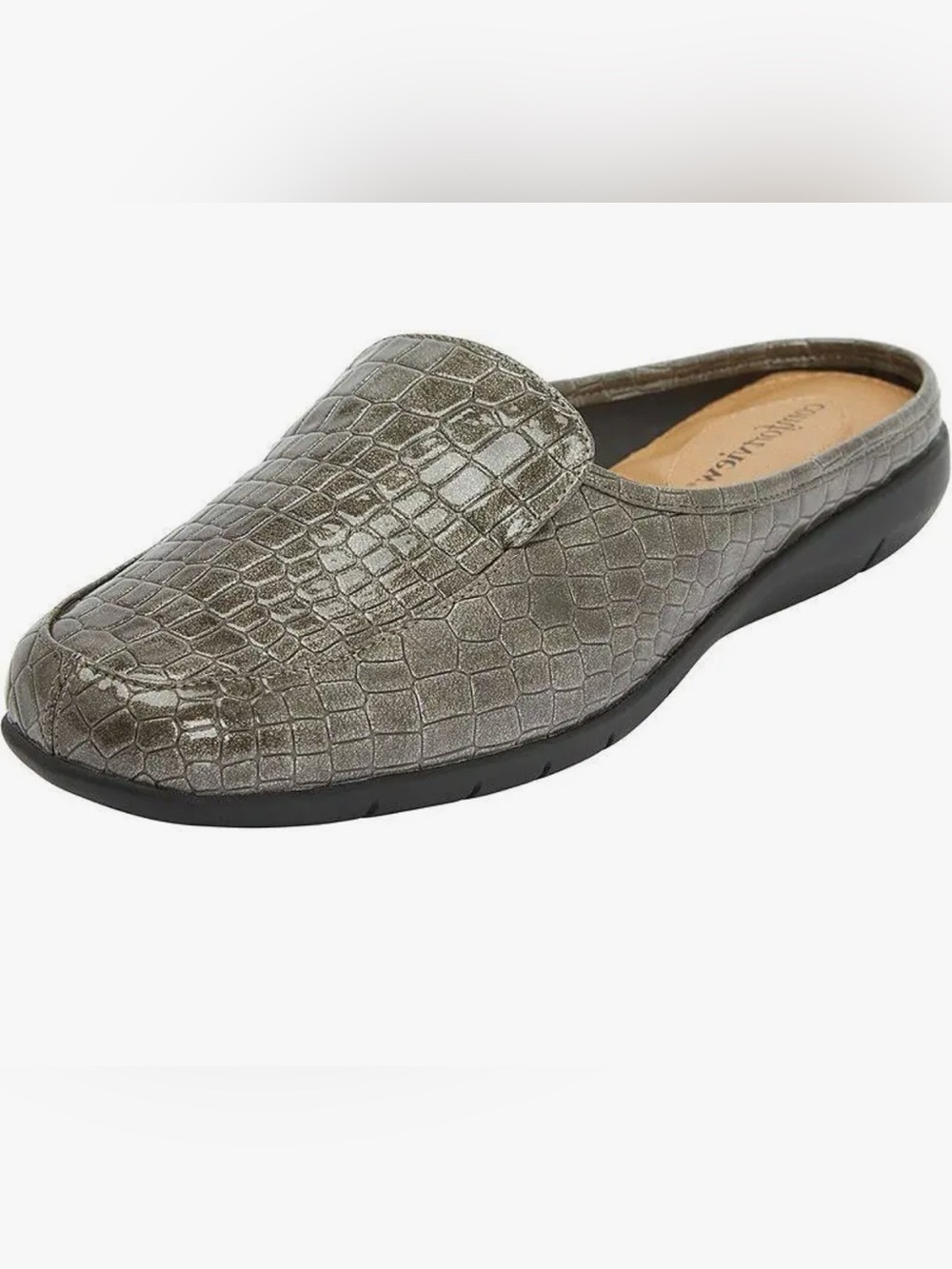 Comfortview Women's The Estelle Slip On Mule SZ 8 WIDE Color Gray